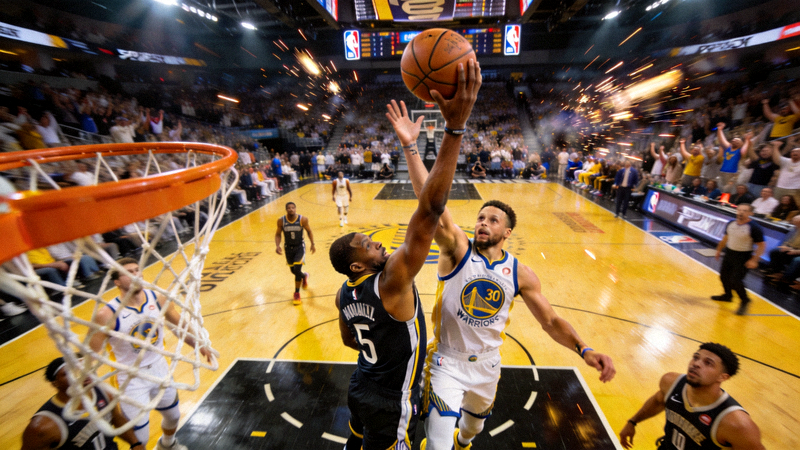 美国NBA篮球季后赛精彩瞬间集锦视频 - 球员扣篮与三分投篮特写